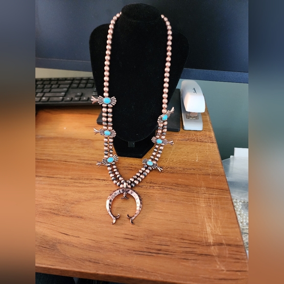 Shyanne Bootbarn Copper and Turquoise Necklace - Picture 1 of 5